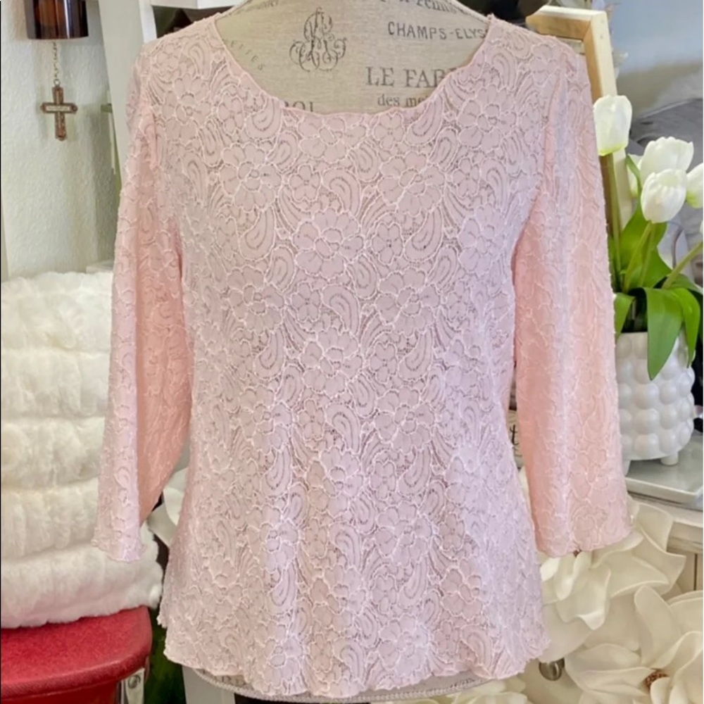 TRIBAL STRETCH-EXTENSIBLE LACE TOP SIZE XL